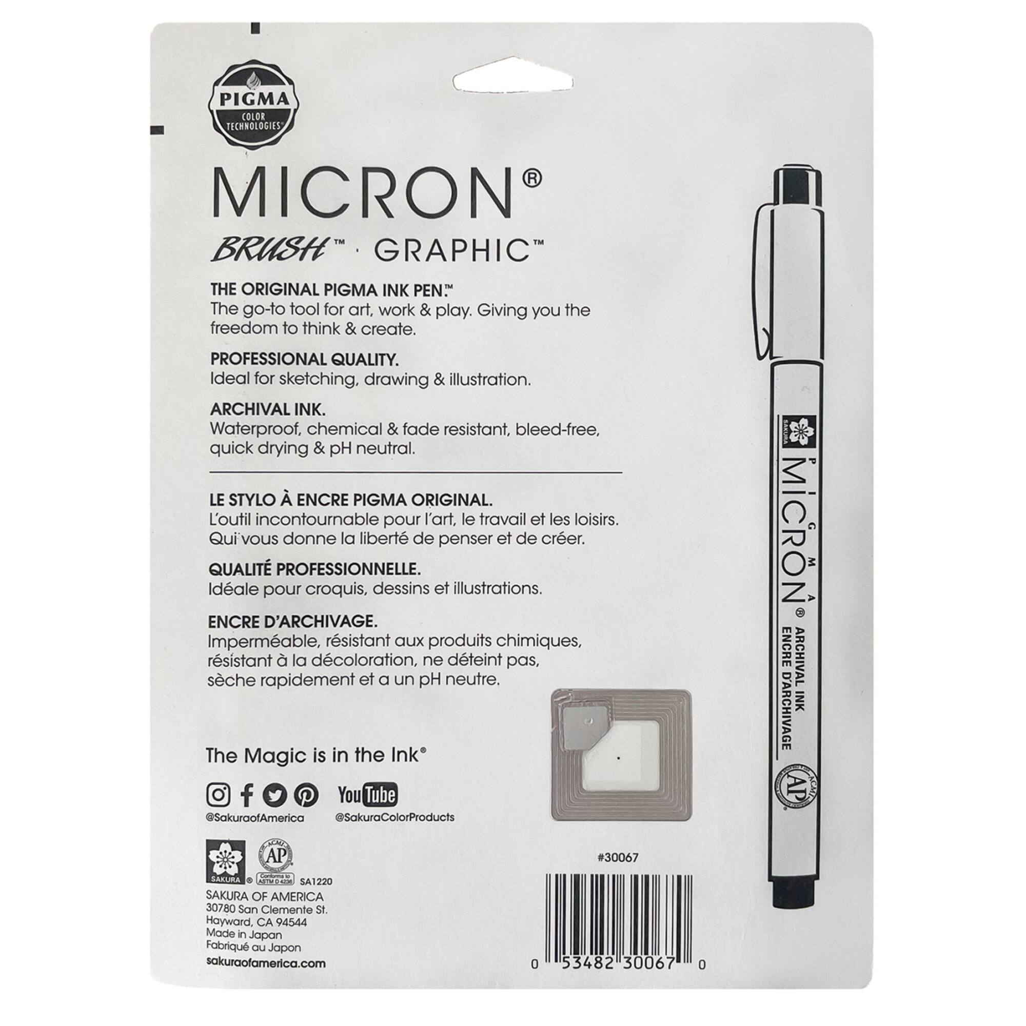 Sakura Pigma Micron Pen Set, 8-Pens, Black